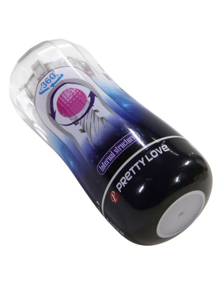 PRETTY LOVE MASTURBADOR CUP 360Aº TEXTURIZADO TRANSPARENTE
